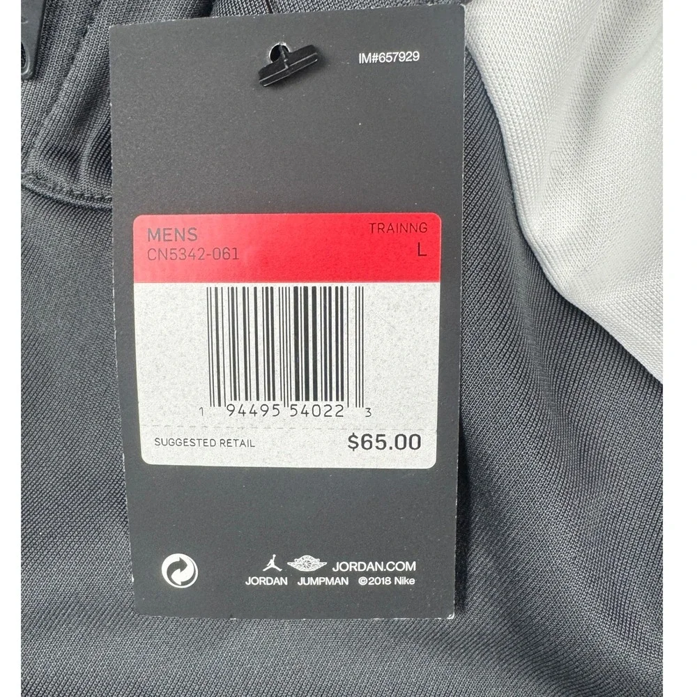 Nike Air‎ Jordan Jumpman Full Zip Training Jacket Gray White Mens L NWT